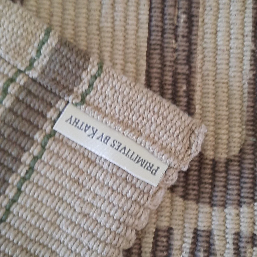 Cotton Woven Rug Reversible Happy Camper Northwoods Cabin
